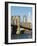 Brooklyn Bridge and Manhattan Skyline, New York City, New York, USA-Amanda Hall-Framed Photographic Print