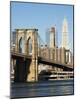 Brooklyn Bridge and Manhattan Skyline, New York City, New York, USA-Amanda Hall-Mounted Photographic Print