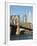 Brooklyn Bridge and Manhattan Skyline, New York City, New York, USA-Amanda Hall-Framed Photographic Print