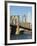 Brooklyn Bridge and Manhattan Skyline, New York City, New York, USA-Amanda Hall-Framed Photographic Print