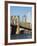 Brooklyn Bridge and Manhattan Skyline, New York City, New York, USA-Amanda Hall-Framed Photographic Print