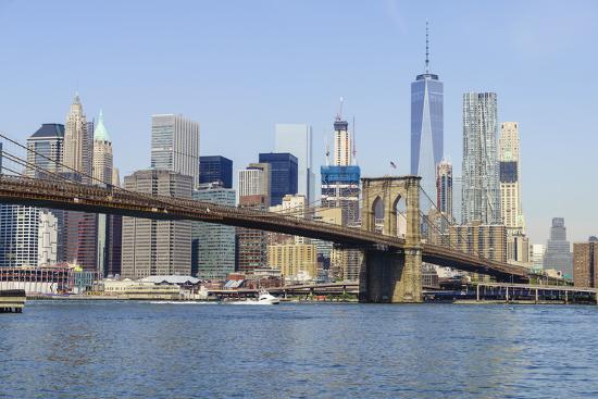 Brooklyn Bridge And Manhattan Skyline New York City United States Of America North America Photographic Print Fraser Hall Art Com