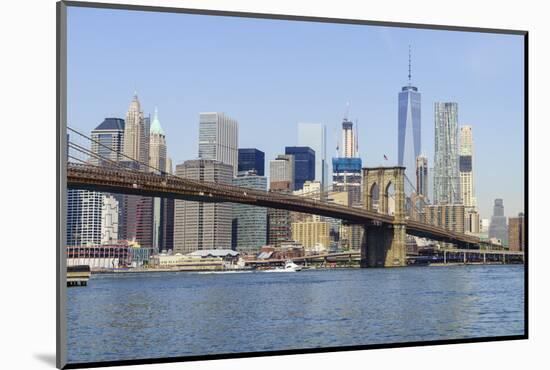 Brooklyn Bridge and Manhattan skyline, New York City, United States of America, North America-Fraser Hall-Mounted Photographic Print