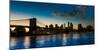 Brooklyn Bridge and Manhattan Skyline, NY, NY at Sunset-null-Mounted Photographic Print