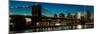 Brooklyn Bridge and Manhattan Skyline, NY, NY at Sunset-null-Mounted Photographic Print