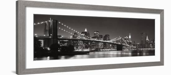 Brooklyn Bridge and Manhattan Skyline-Graeme Purdy-Framed Art Print