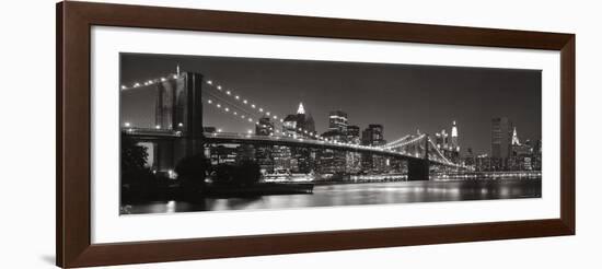 Brooklyn Bridge and Manhattan Skyline-Graeme Purdy-Framed Art Print