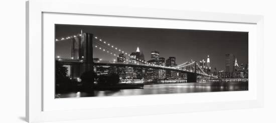 Brooklyn Bridge and Manhattan Skyline-Graeme Purdy-Framed Art Print