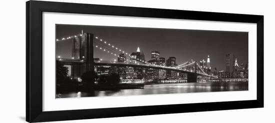 Brooklyn Bridge and Manhattan Skyline-Graeme Purdy-Framed Art Print