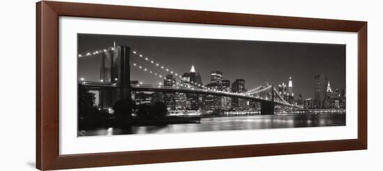 Brooklyn Bridge and Manhattan Skyline-Graeme Purdy-Framed Art Print