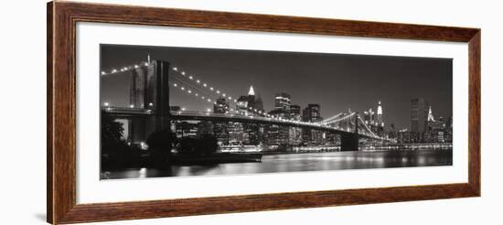 Brooklyn Bridge and Manhattan Skyline-Graeme Purdy-Framed Art Print