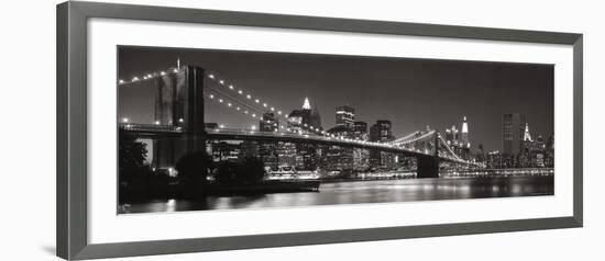 Brooklyn Bridge and Manhattan Skyline-Graeme Purdy-Framed Art Print