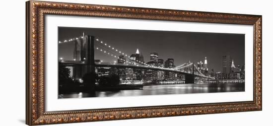 Brooklyn Bridge and Manhattan Skyline-Graeme Purdy-Framed Art Print