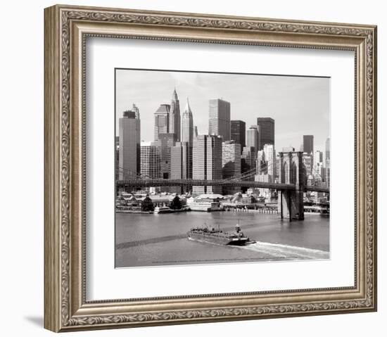 Brooklyn Bridge and Manhattan Skyline-Alan Schein-Framed Art Print