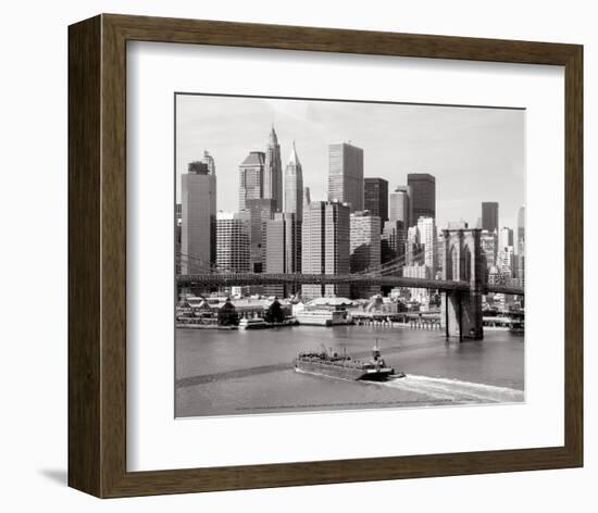 Brooklyn Bridge and Manhattan Skyline-Alan Schein-Framed Art Print