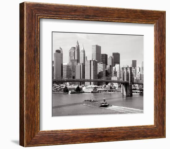 Brooklyn Bridge and Manhattan Skyline-Alan Schein-Framed Art Print