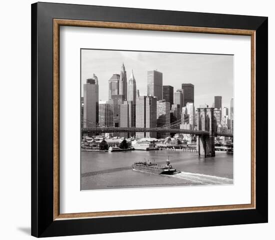 Brooklyn Bridge and Manhattan Skyline-Alan Schein-Framed Art Print