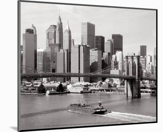 Brooklyn Bridge and Manhattan Skyline-Alan Schein-Mounted Art Print