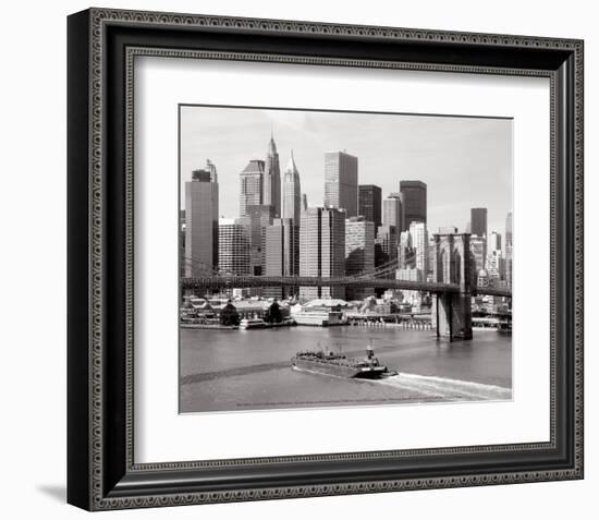 Brooklyn Bridge and Manhattan Skyline-Alan Schein-Framed Art Print