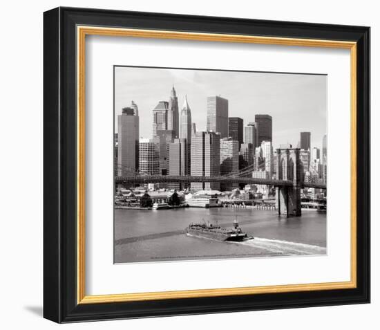 Brooklyn Bridge and Manhattan Skyline-Alan Schein-Framed Art Print