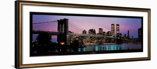 Brooklyn Bridge and New York City Skyline-Richard Sisk-Framed Art Print