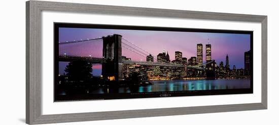 Brooklyn Bridge and New York City Skyline-Richard Sisk-Framed Art Print