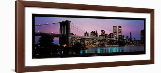 Brooklyn Bridge and New York City Skyline-Richard Sisk-Framed Art Print