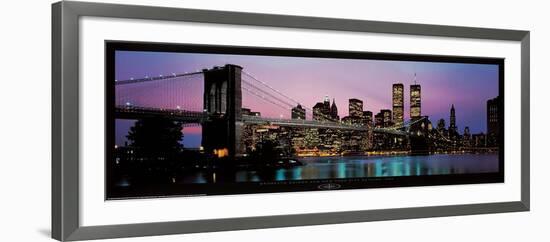 Brooklyn Bridge and New York City Skyline-Richard Sisk-Framed Art Print