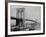 Brooklyn Bridge and Sailing Ships-J.S. Johnston-Framed Photographic Print