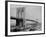 Brooklyn Bridge and Sailing Ships-J.S. Johnston-Framed Photographic Print