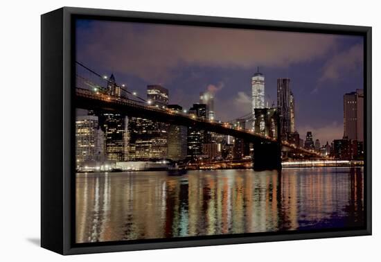 Brooklyn Bridge at Dawn-Alan Blaustein-Framed Premier Image Canvas