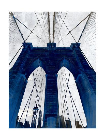 Brooklyn Bridge Blue Premium Giclee Print Art Com