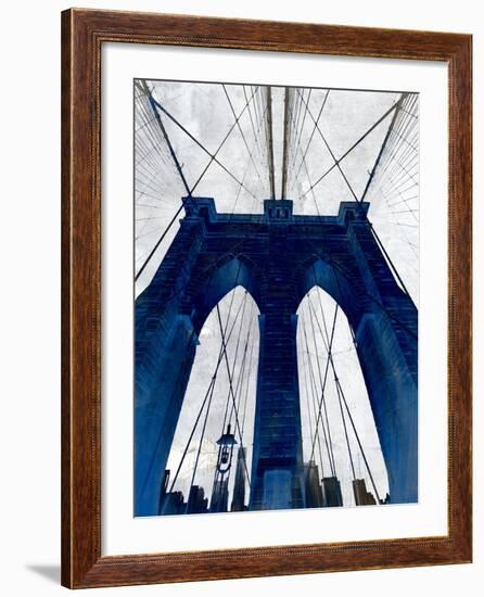 Brooklyn Bridge Blue-null-Framed Premium Giclee Print