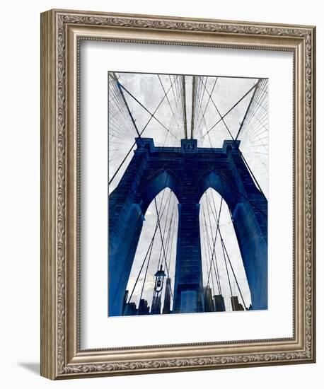 Brooklyn Bridge Blue-null-Framed Giclee Print