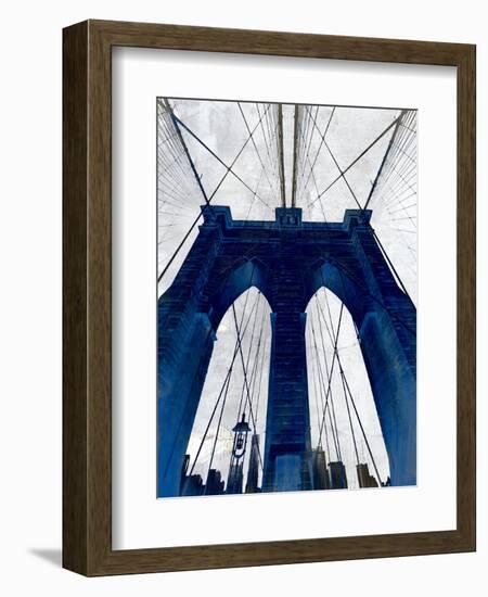 Brooklyn Bridge Blue--Framed Giclee Print