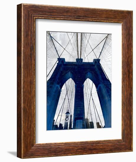 Brooklyn Bridge Blue--Framed Giclee Print