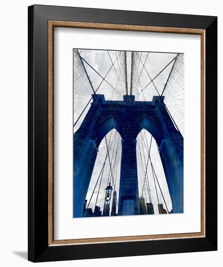 Brooklyn Bridge Blue--Framed Giclee Print