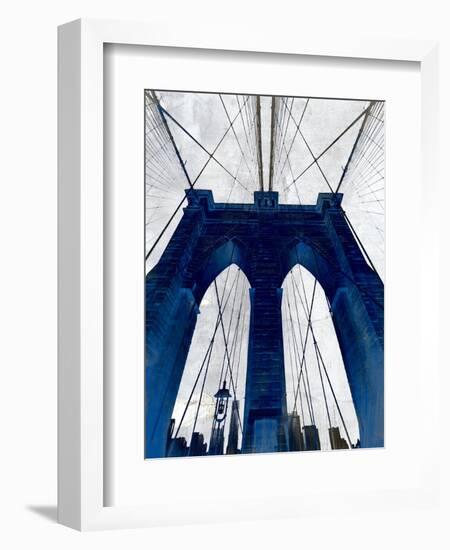 Brooklyn Bridge Blue--Framed Giclee Print