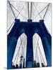 Brooklyn Bridge Blue-null-Mounted Premium Giclee Print