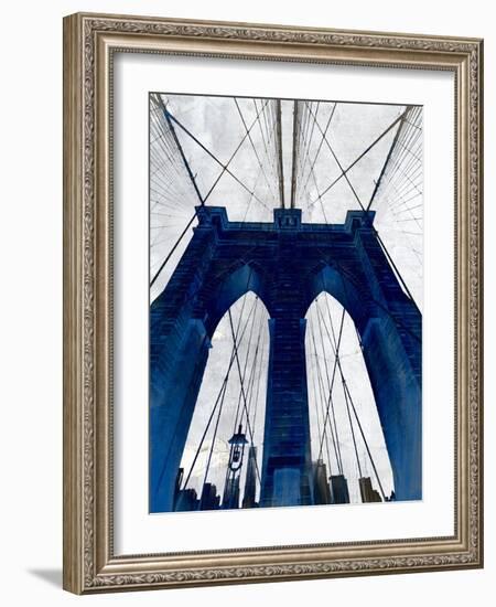 Brooklyn Bridge Blue-null-Framed Premium Giclee Print