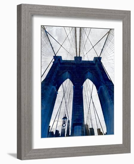 Brooklyn Bridge Blue-null-Framed Premium Giclee Print