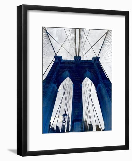 Brooklyn Bridge Blue-null-Framed Premium Giclee Print