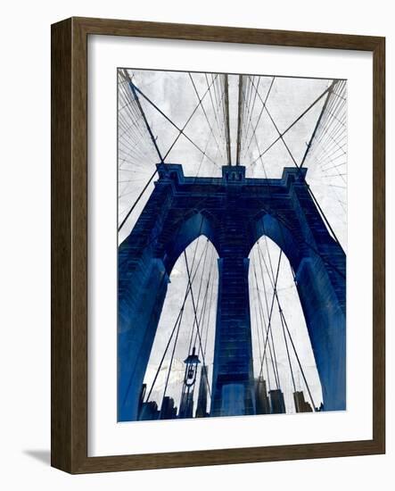 Brooklyn Bridge Blue-null-Framed Premium Giclee Print