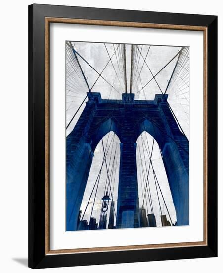 Brooklyn Bridge Blue-null-Framed Premium Giclee Print