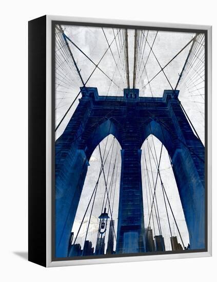 Brooklyn Bridge Blue-null-Framed Premier Image Canvas