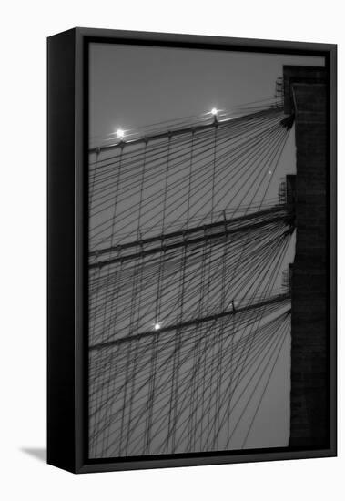 Brooklyn Bridge BW-John Gusky-Framed Premier Image Canvas