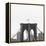 Brooklyn Bridge bw-Tracey Telik-Framed Stretched Canvas