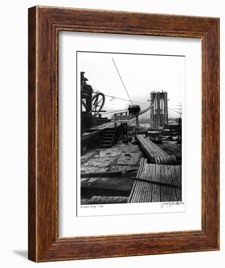 Brooklyn Bridge, c.1878-null-Framed Art Print