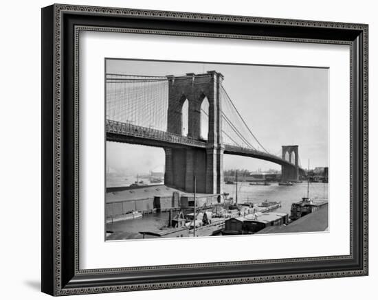 Brooklyn Bridge, c.1900-null-Framed Art Print