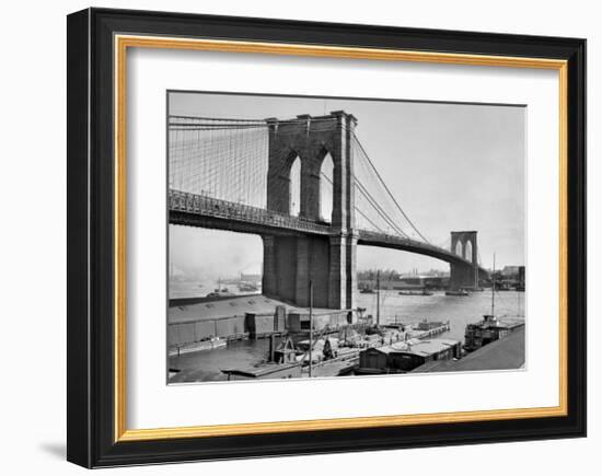 Brooklyn Bridge, c.1900-null-Framed Art Print